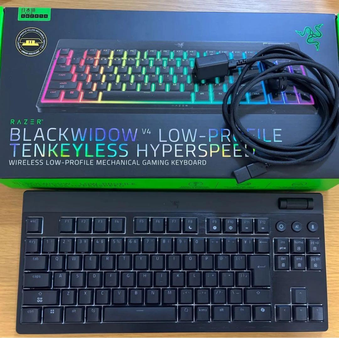 【中古】Razer BlackWidow V4 Low-profile Tkl