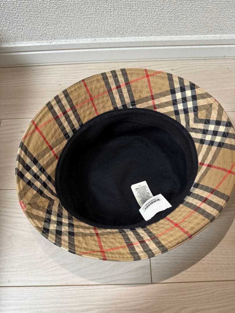★確実正規品★BURBERRY チェック柄 バケットハット Lサイズ