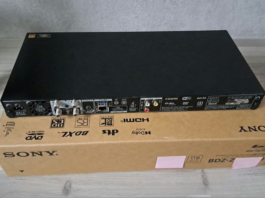 【ジャンク品】SONY BDZ-ZT1700 ブルーレイレコーダー 取説リモコン