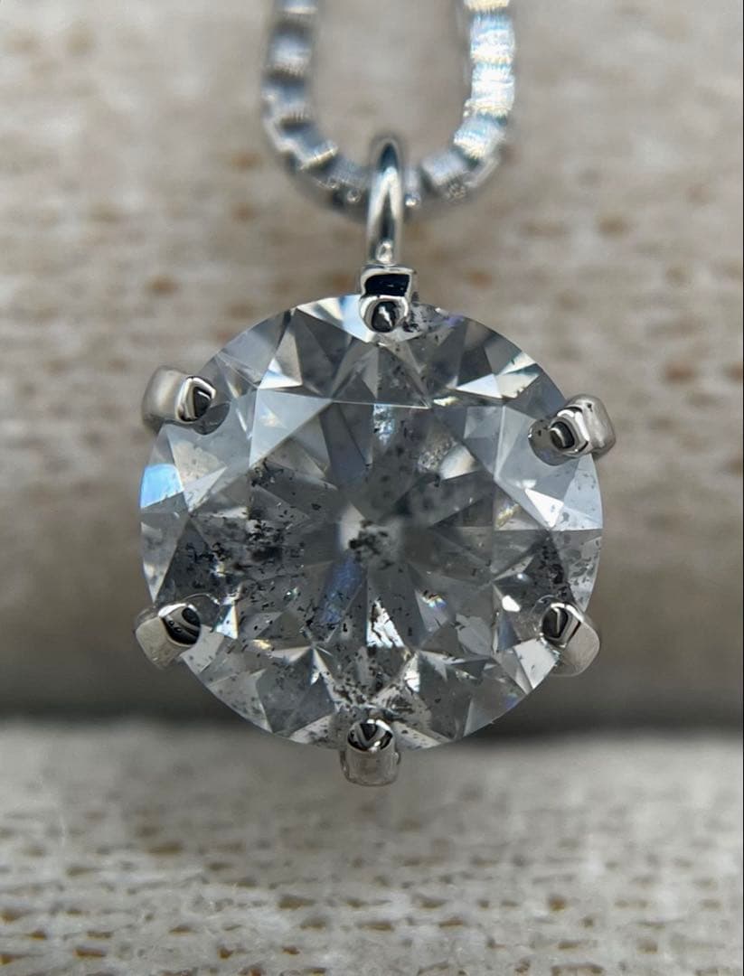 専用JA113★高級 大粒ダイヤモンド1ct pt ネックレス 鑑定書付