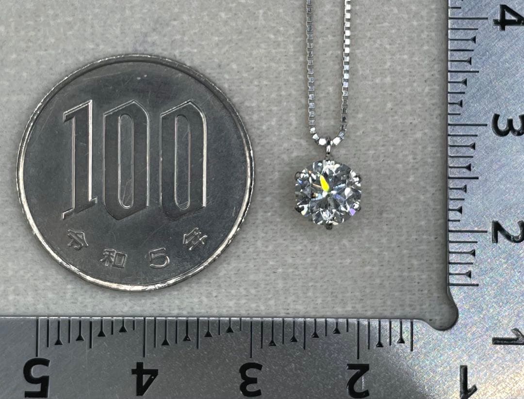 専用JA113★高級 大粒ダイヤモンド1ct pt ネックレス 鑑定書付