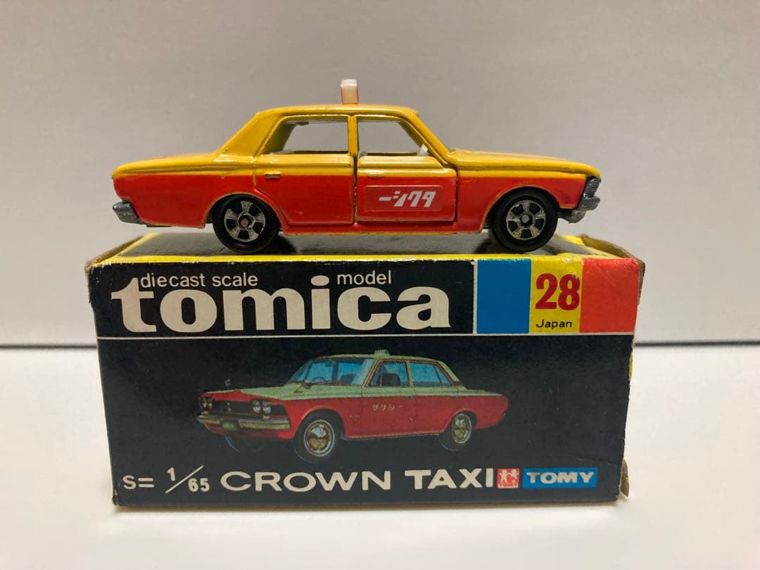 トミカ　日本製　クラウン　タクシー　1Aホイール　色指定箱　当時物