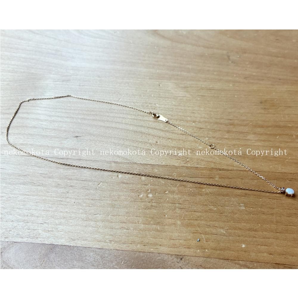 美品 アガット K10 天然石 フラワー ネックレス ストーン agete