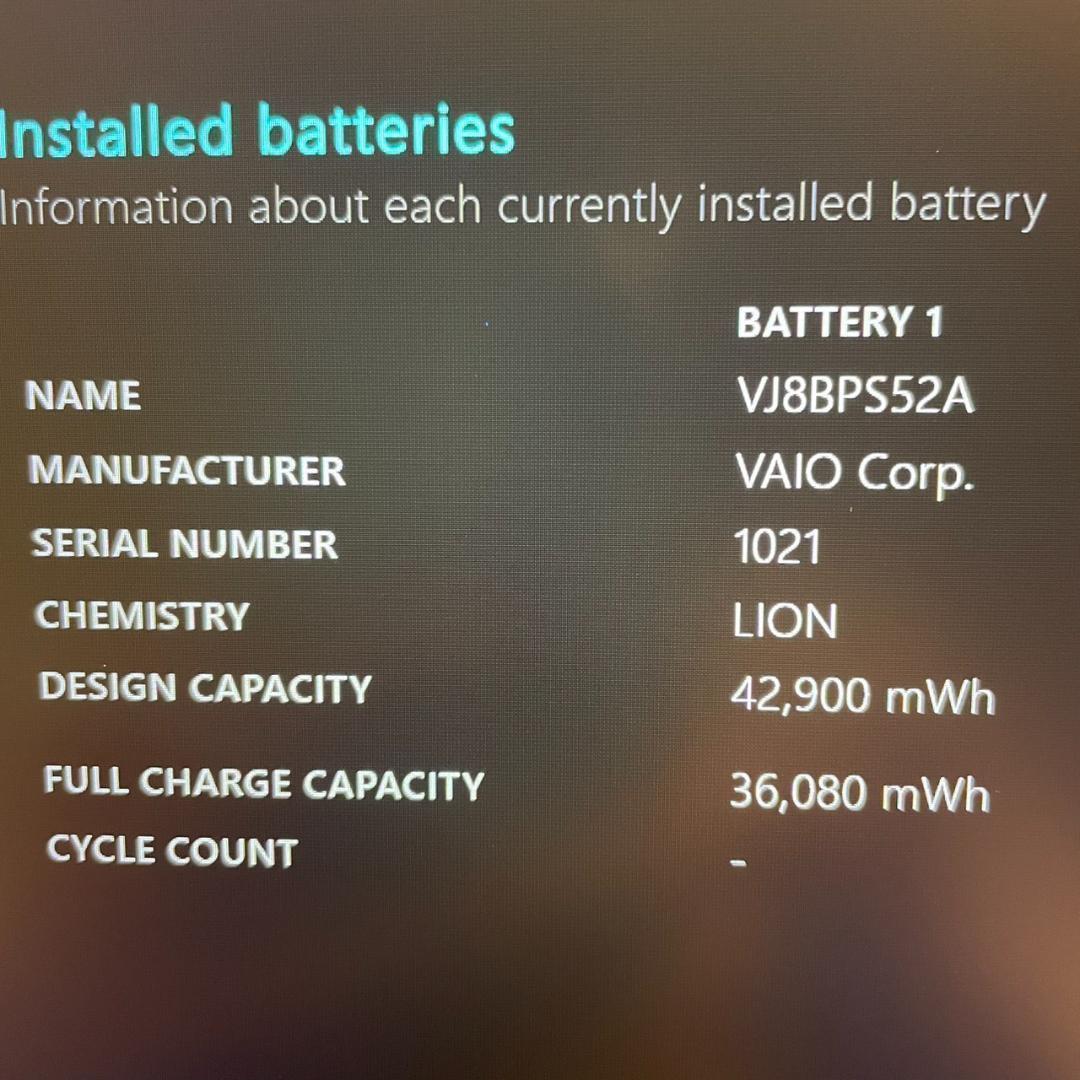 ★ぽぽ★ バッテリー良好 2020年製 第10世代 VAIO NN0