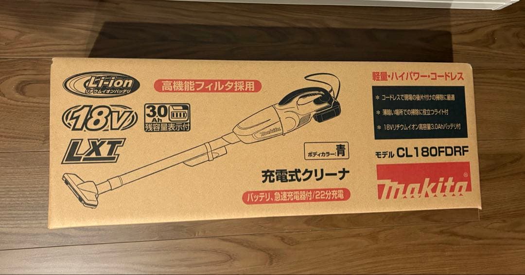 マキタMakita 充電式クリーナーCL180FDRF バッテリ、急速充電