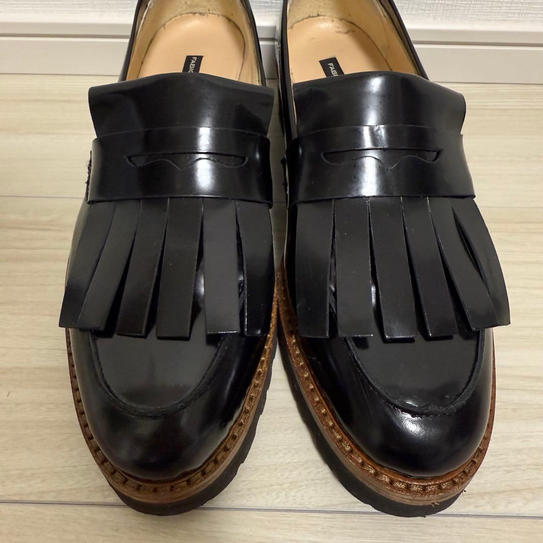 【大幅値下げ！】FABIO RUSCONI タンクソールキルト付きローファー