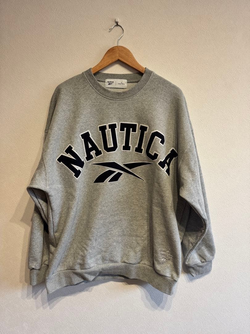 NAUTICA Reebok コラボ スウェット XL グレー ノーティカ
