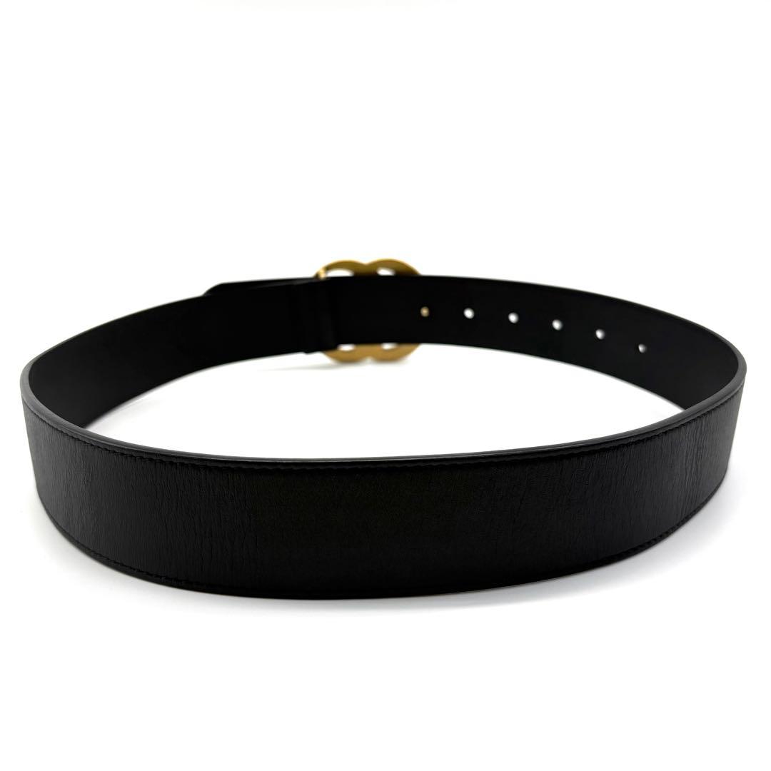 【極美品】GUCCI ベルト　GGマーモント　ビーズ　ダブルG　パール　装飾