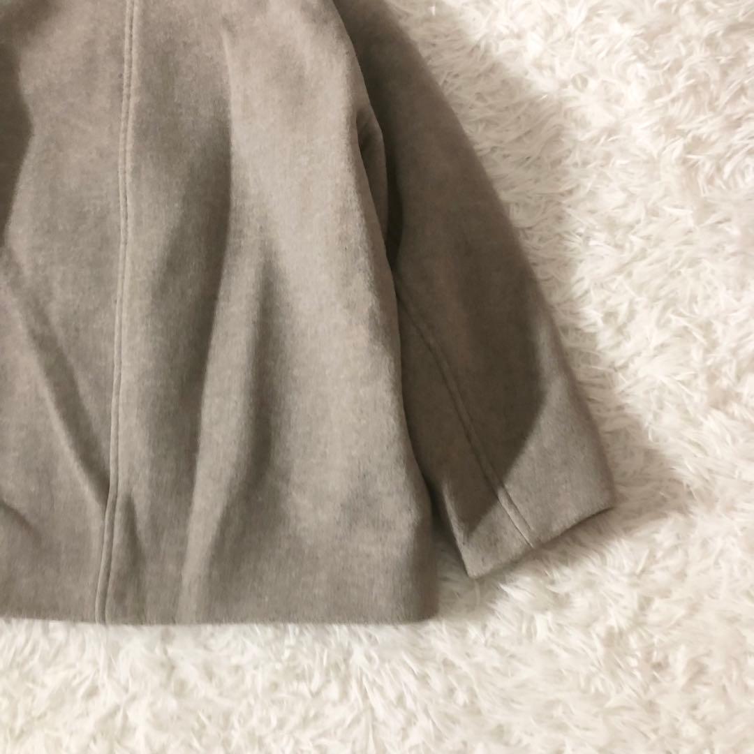 ノーブル MTRカラーレスジップショートコート カシミヤ ベージュ