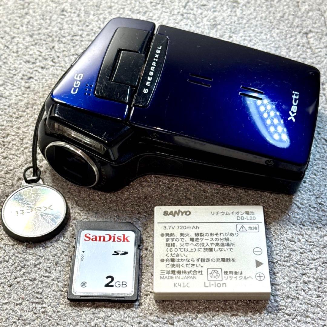 ☆動作OK SANYO Xacti DMX-CG6型 バッテリー＆SDカード付き