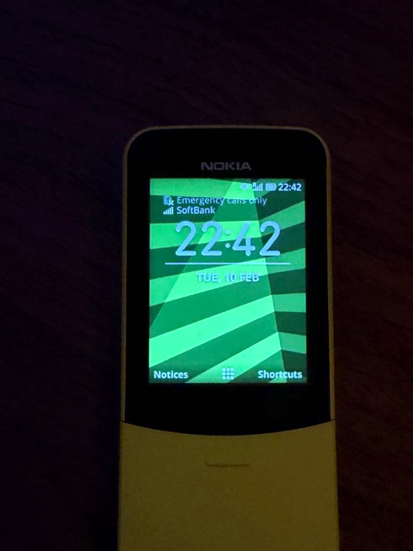 Nokia 8110 4G バナナフォン　 simフリー