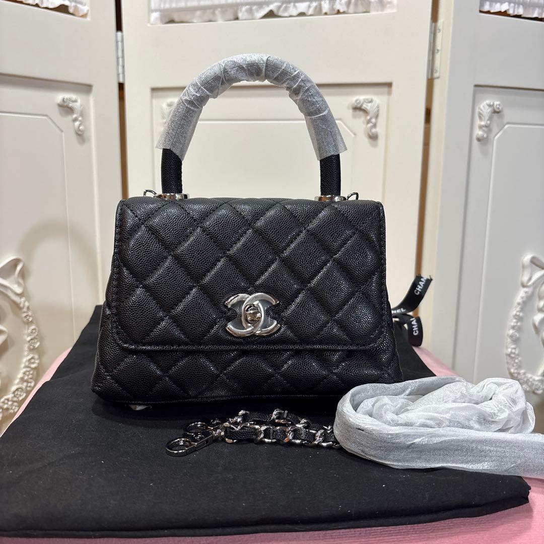 CHANELココハンドルノベルティシルバー金具新品未使用黒