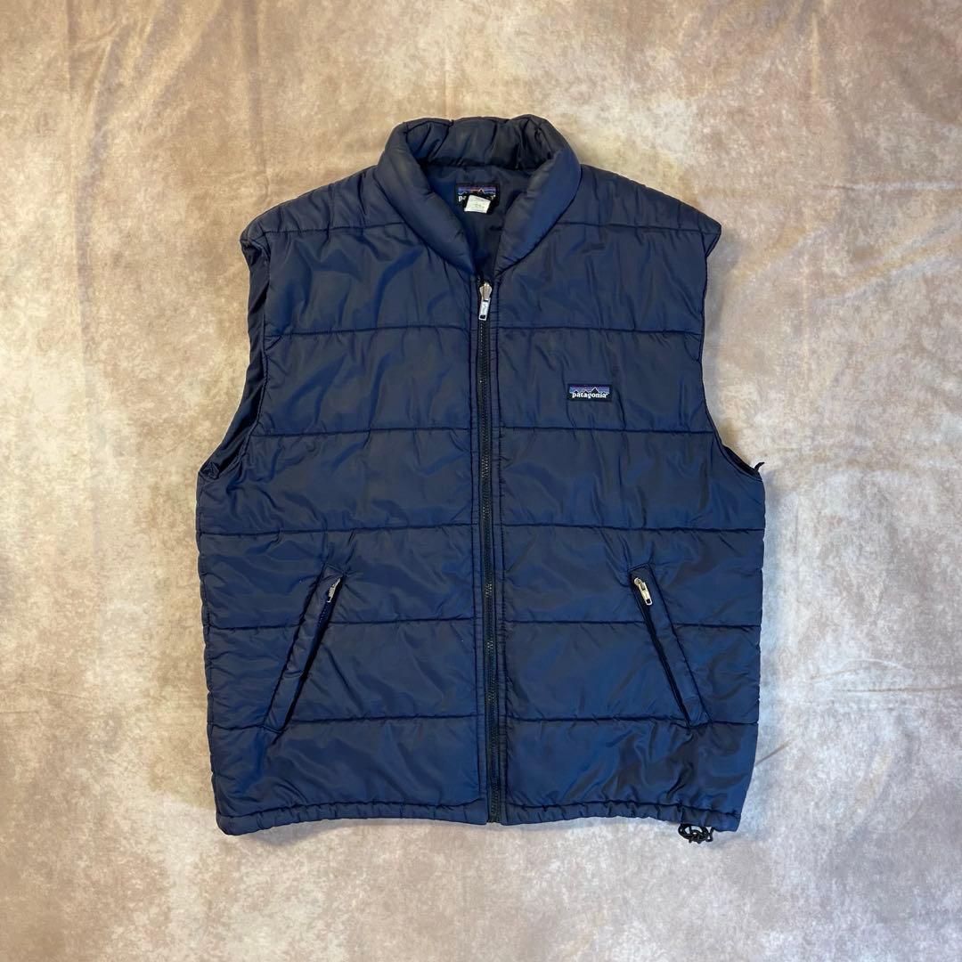 90s Patagonia ダウンベスト ネイビー Lサイズ 詳細不明