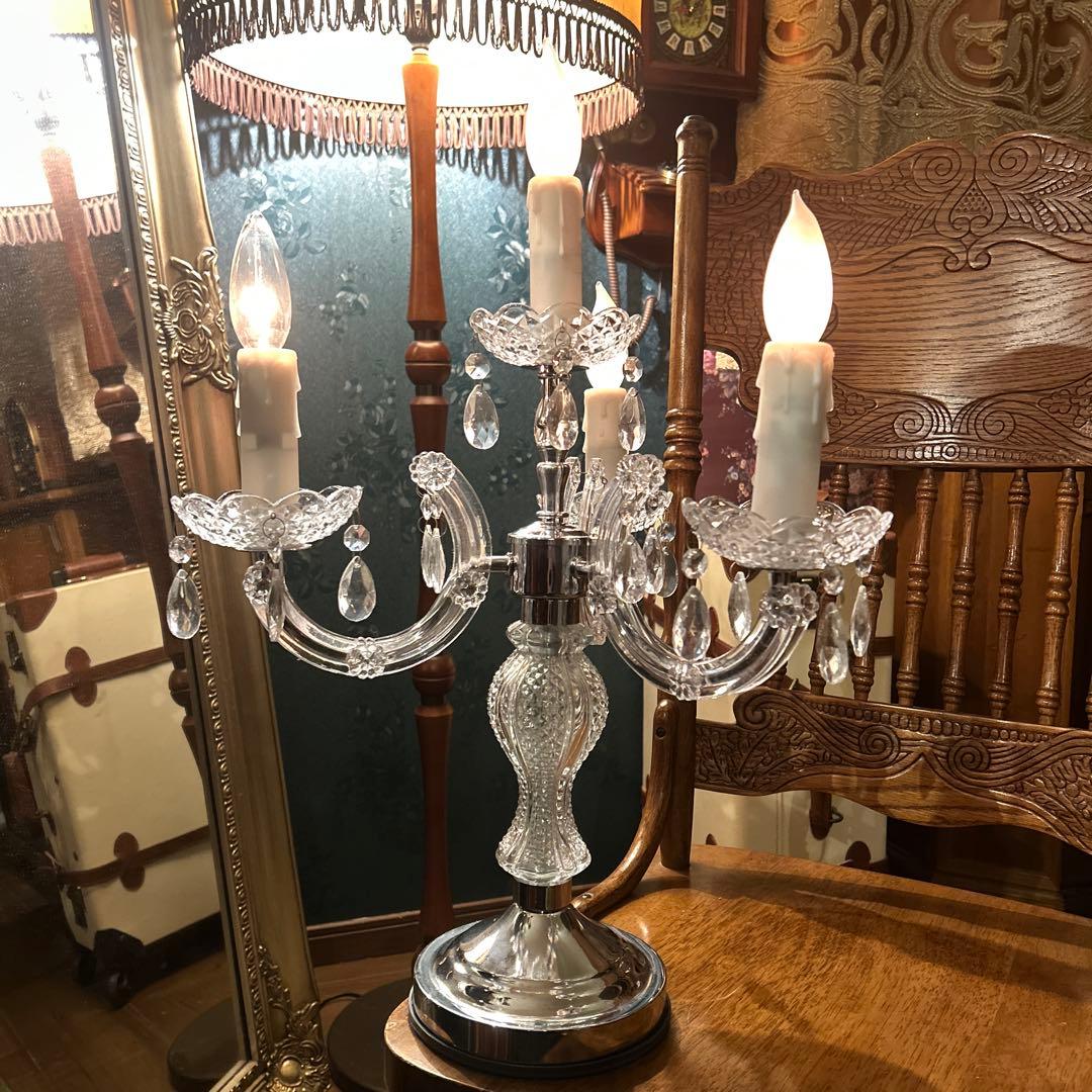 アンティークライト　タッチセンサーライト5灯　キャンドル型ライト　シャンデリア