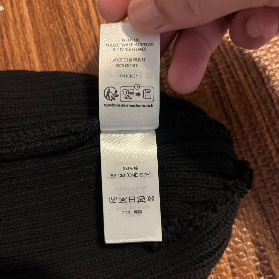 Supreme ブラック ニット帽・ビーニー