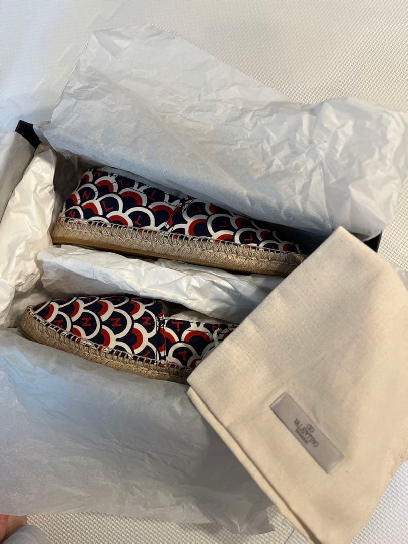 【新品】ヴァレンティノ レザーエスパドリーユ スニーカー