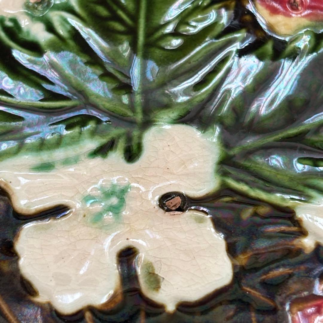 フランス アンティーク バルボティーヌ いちご柄 プレート