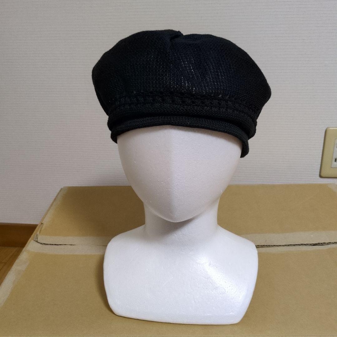 黒いメッシュベレー帽 フリーサイズ
