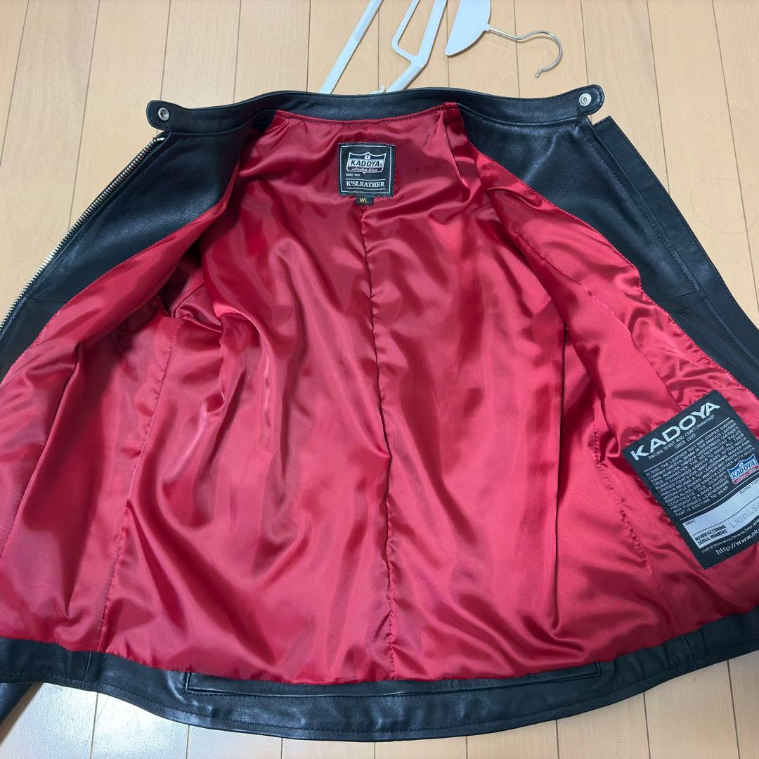 新品同様　KADOYA KL-S4 カドヤ　レザー　シングルライダース　Ｌ
