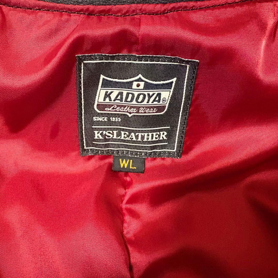 新品同様　KADOYA KL-S4 カドヤ　レザー　シングルライダース　Ｌ