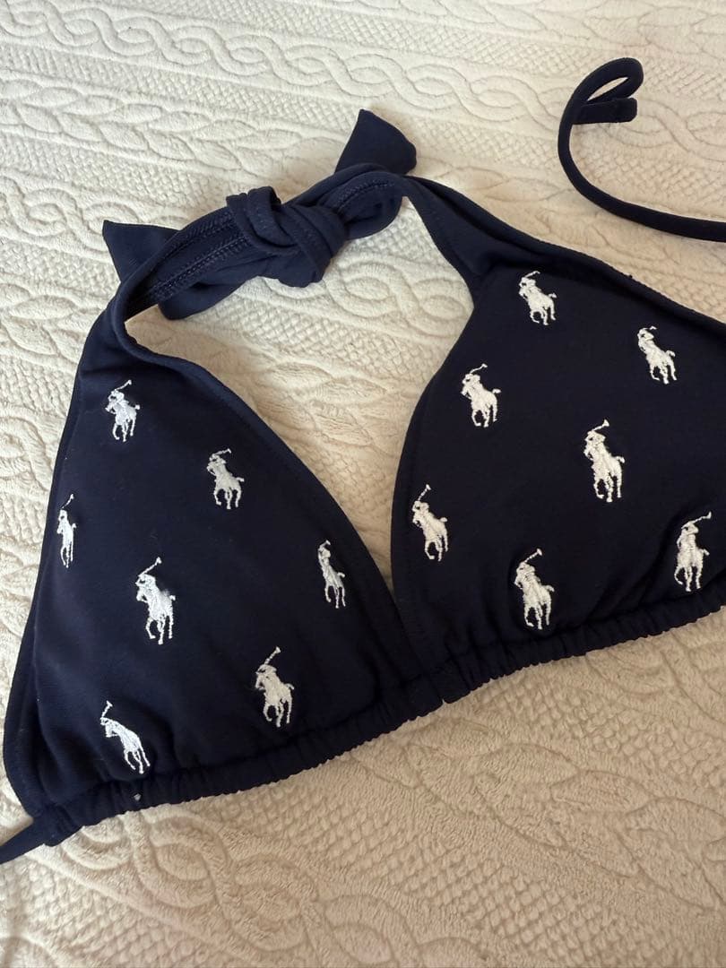 希少デザイン☆ラルフローレン☆刺繍ポロ馬ロゴビキニセット ネイビー
