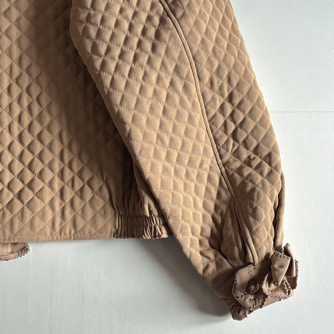 ヴィンテージ カネコイサオ リボン レース キルティング ブルゾン アウター