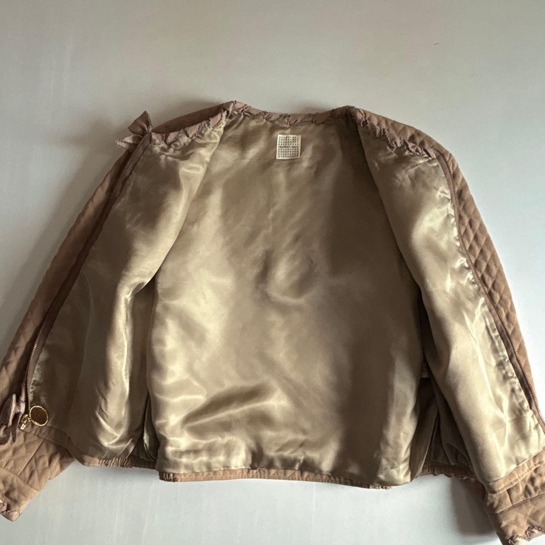 ヴィンテージ カネコイサオ リボン レース キルティング ブルゾン アウター