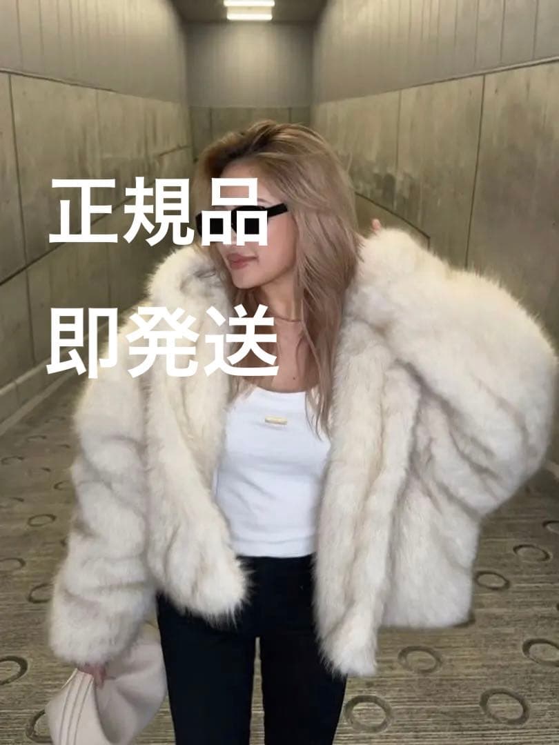 ジャケット・アウター DIANTE PREMIUM ECO FUR HOODIE COAT IVO