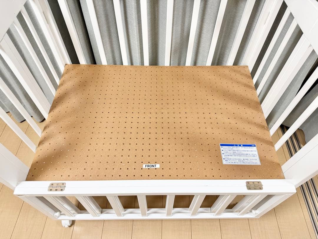 KATOJI ミニ ベビーベッド キャスター付き ホワイト