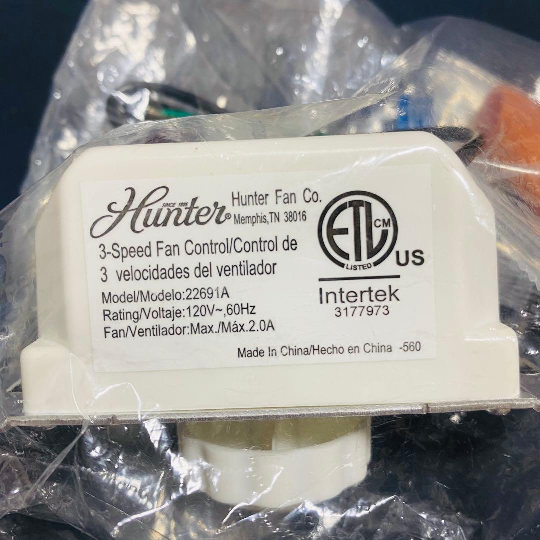 HUNTER シーリングファン 専用コントローラ 3スピードダイヤルスイッチ