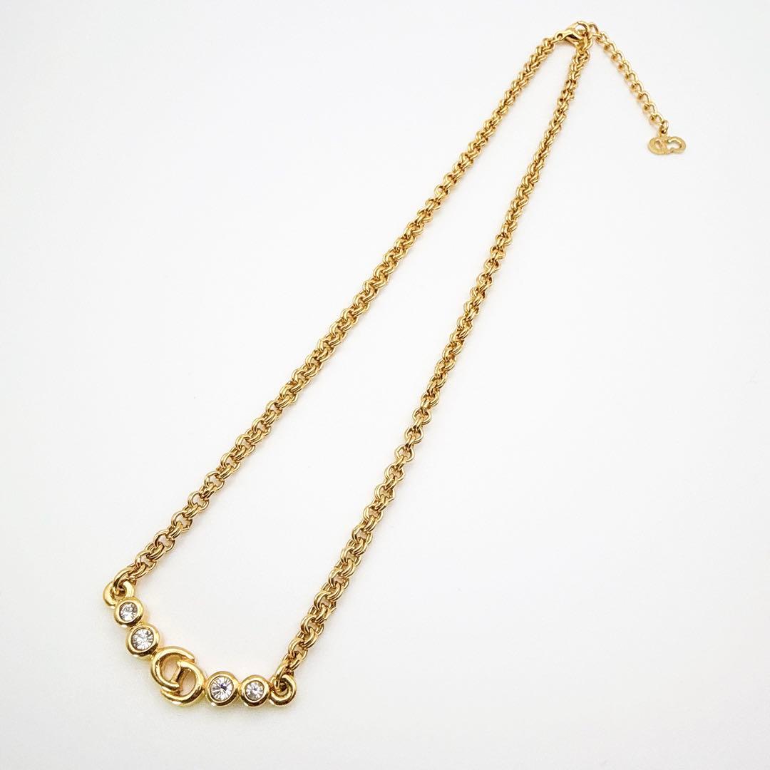 3016-2 保存箱付き極美品✨　Dior　ネックレス　CD ロゴ　希少　刻印