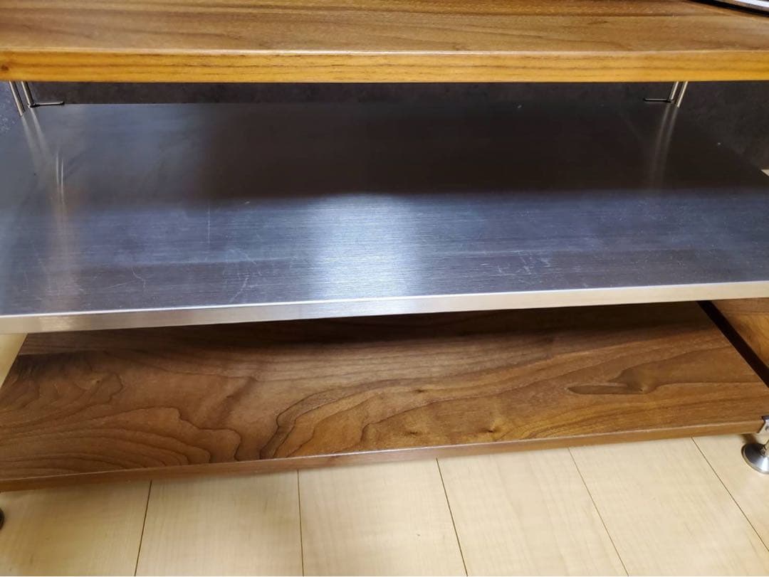 無印良品 ステンレスユニットシェルフ ウォールナット テレビボード