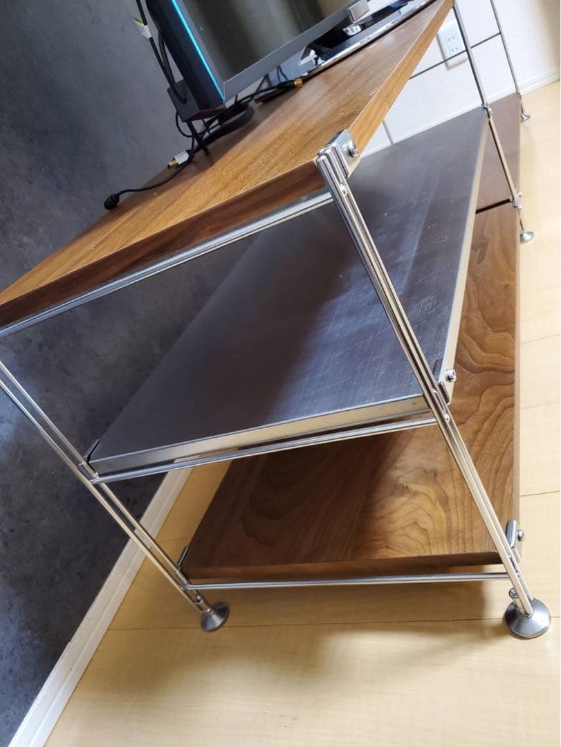 無印良品 ステンレスユニットシェルフ ウォールナット テレビボード