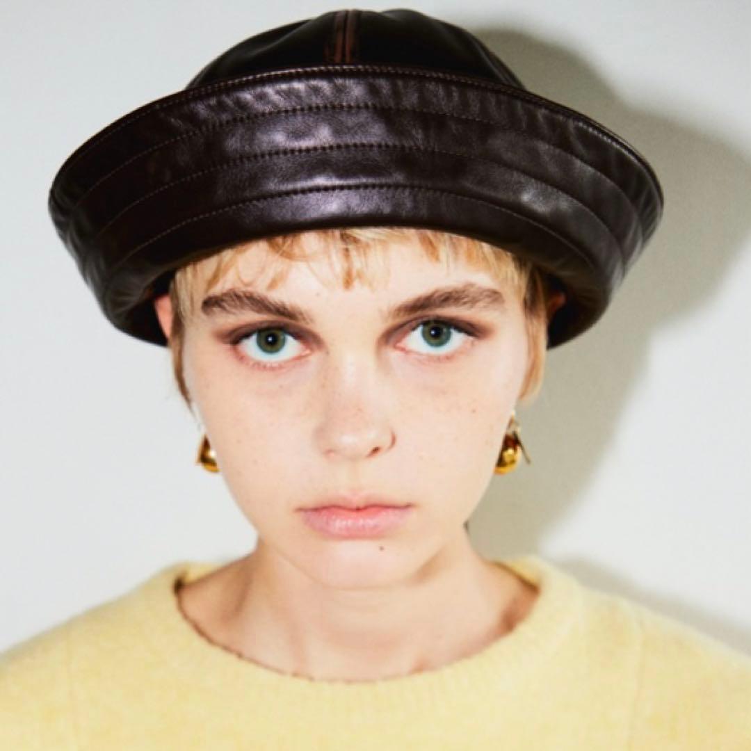 帽子 NKINT vegan leather sailor hat
