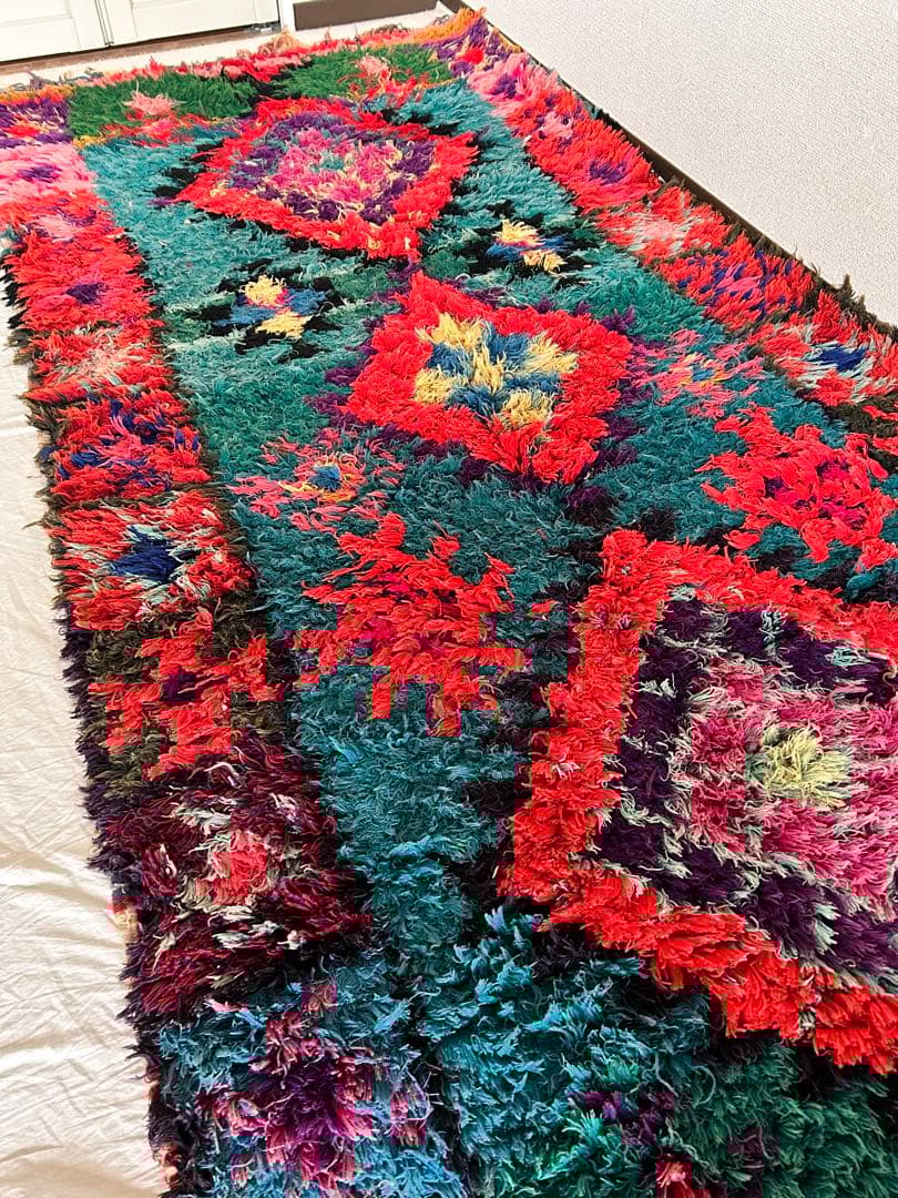 クリスマス限定価格‼️モロッコラグボシャルウィットヴィンテージラグ大判