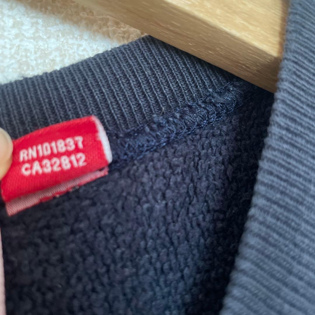 supreme シュプリーム クルーネック ボックスロゴ スウェット ネイビー