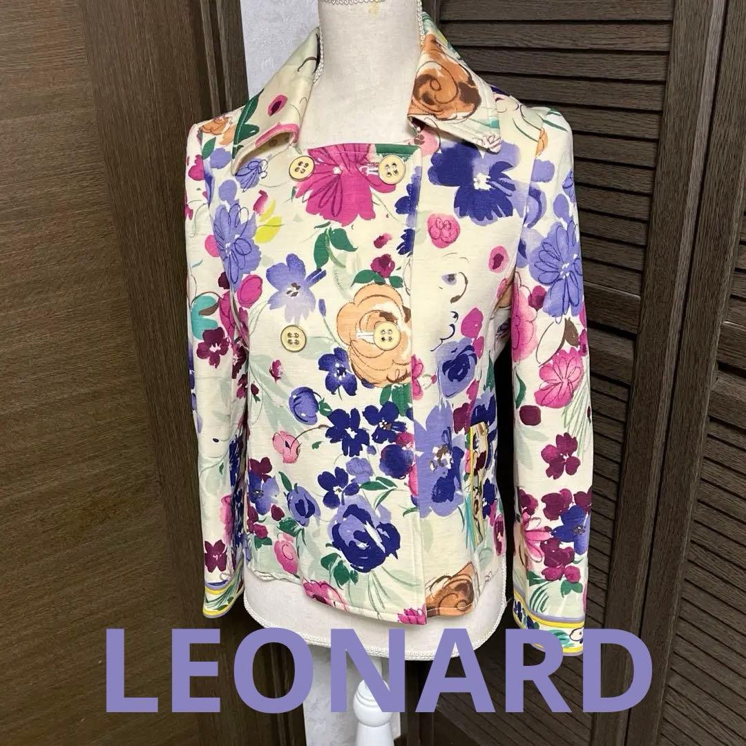 美品　LEONARDレオナール　ジャケット フラワー　花
