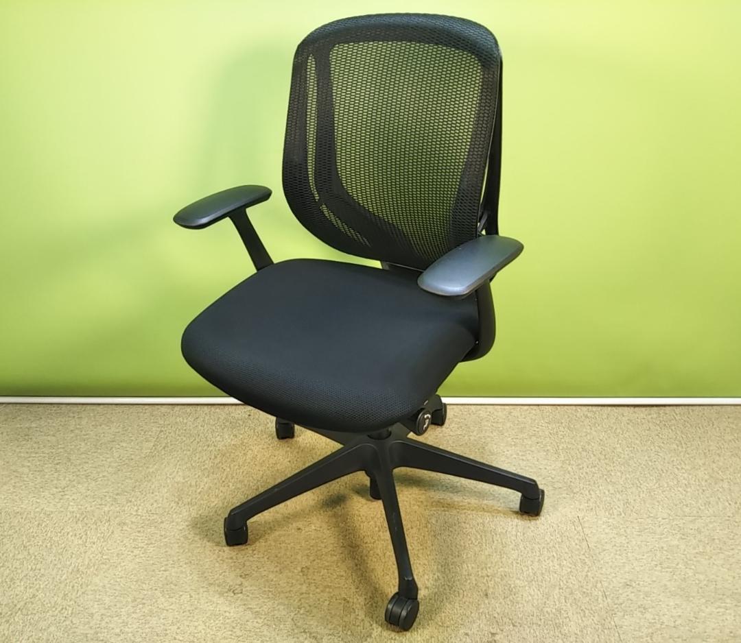 av　オカムラ　シルフィーチェア　ローバック　固定肘　前傾機能　メッシュ　中古品