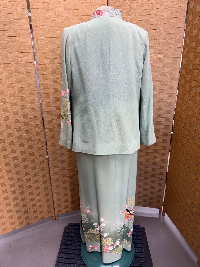 新品未使用品　訪問着　リメイク　ワンピース　ボレロ　ジャケット　3点セット