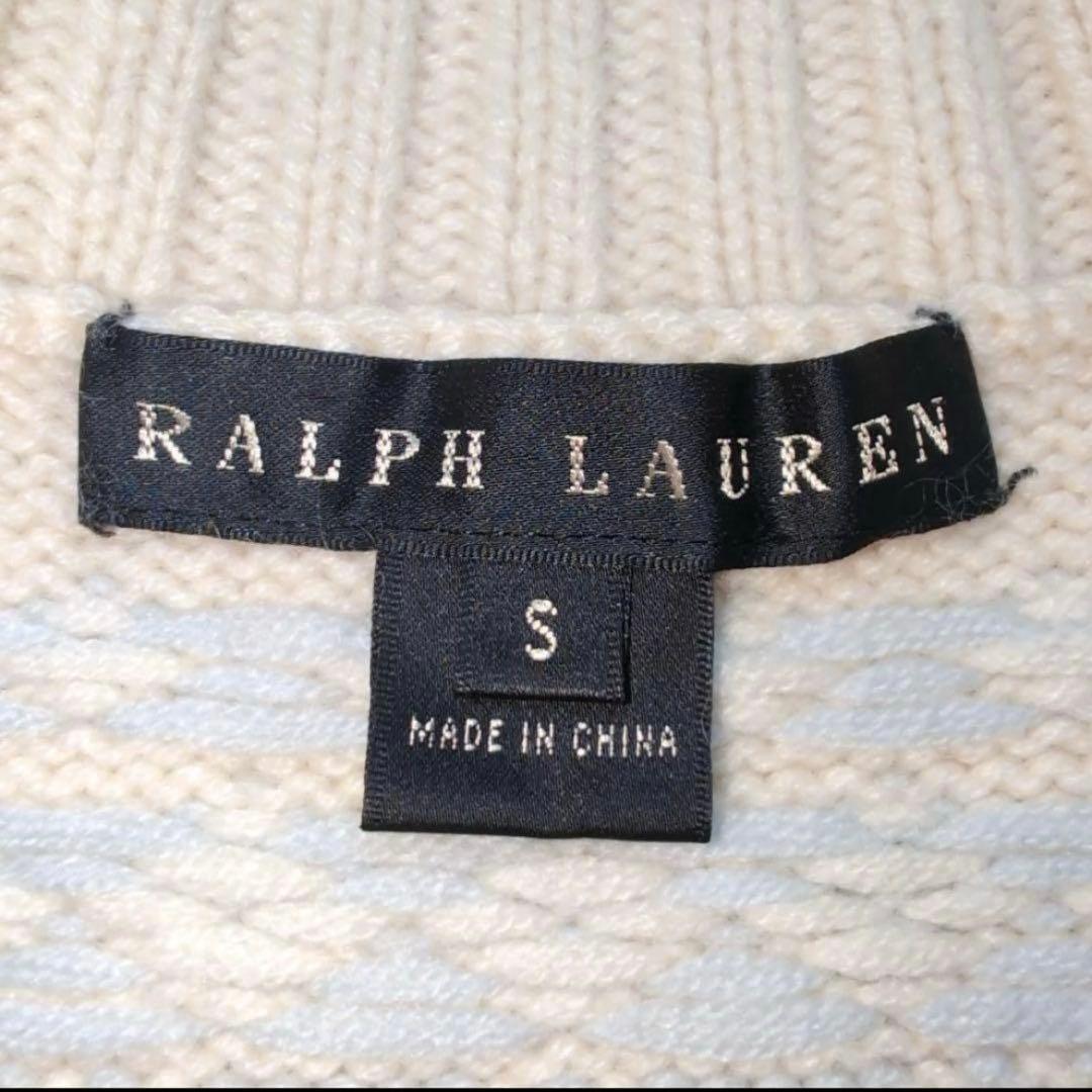 美品☆ラルフローレン カシミヤ100％ ニットベスト 雪柄 アイボリー 激レア