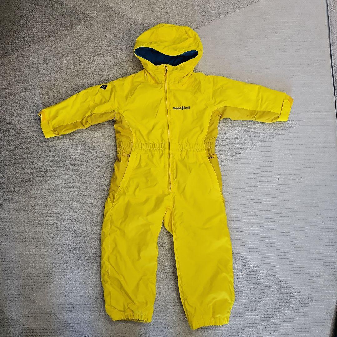 【新品】キッズ100 mont-bell ジャンプスーツ カバーオール イエロー