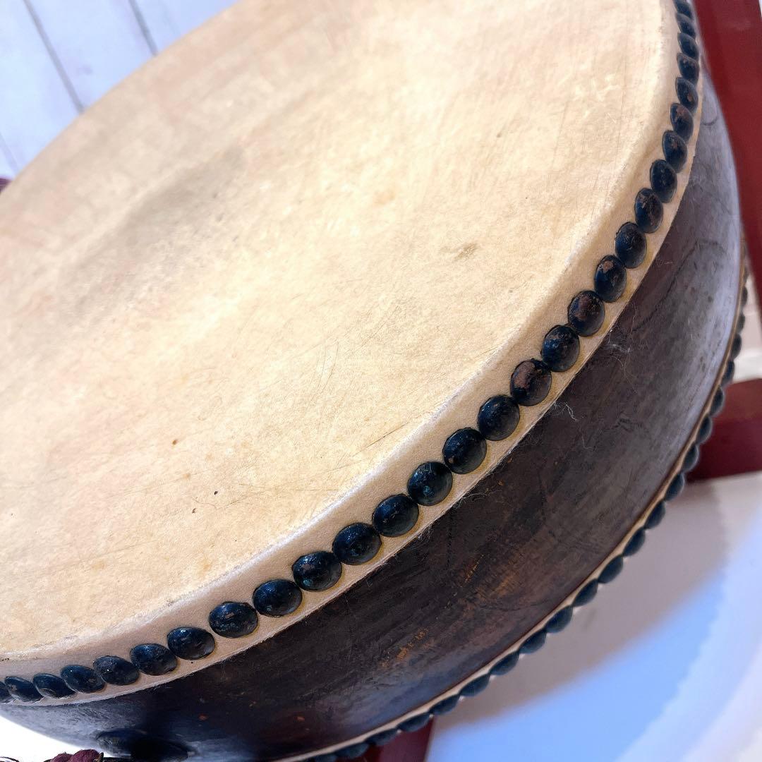 【希少】宮本卯之助 特別上鳴保 和太鼓 平太鼓　39.5×12cm