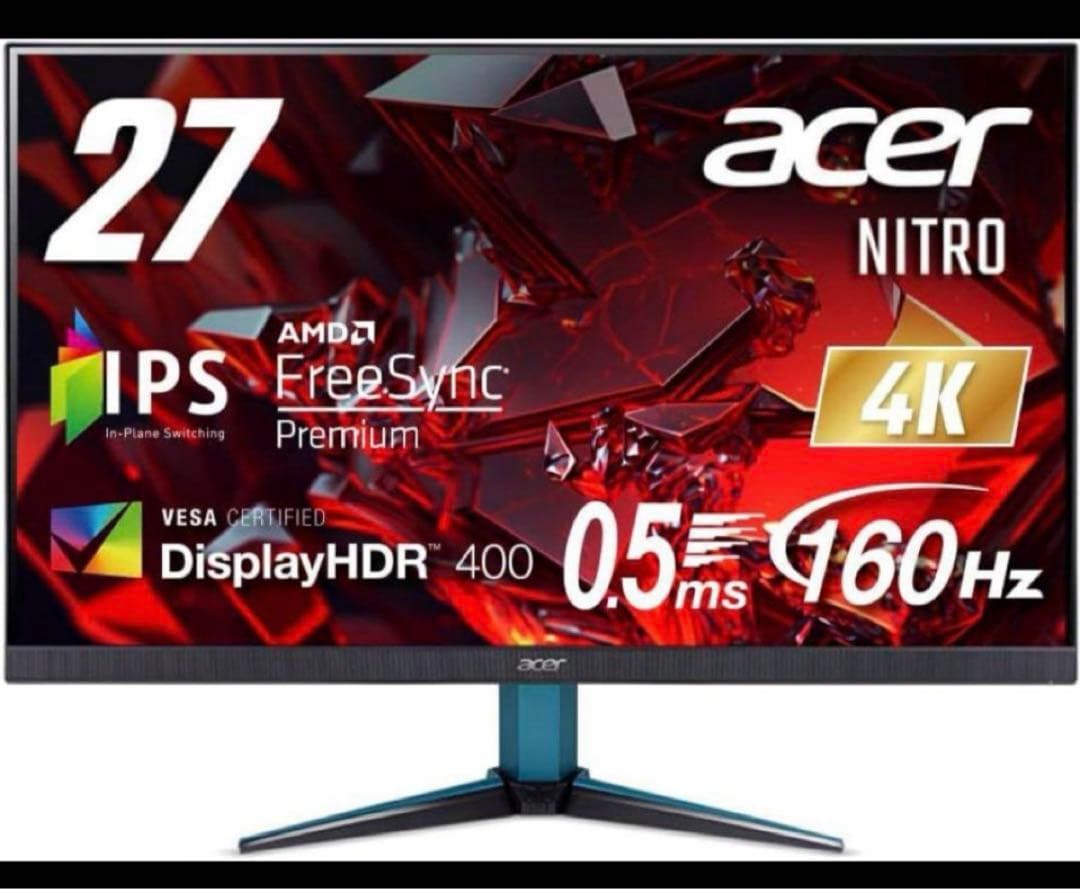 ディスプレイ・モニター本体 Acer Nitro 4K 160Hz VG272KV3bmiipx