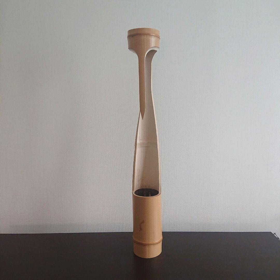 池坊 竹花器 鶴首