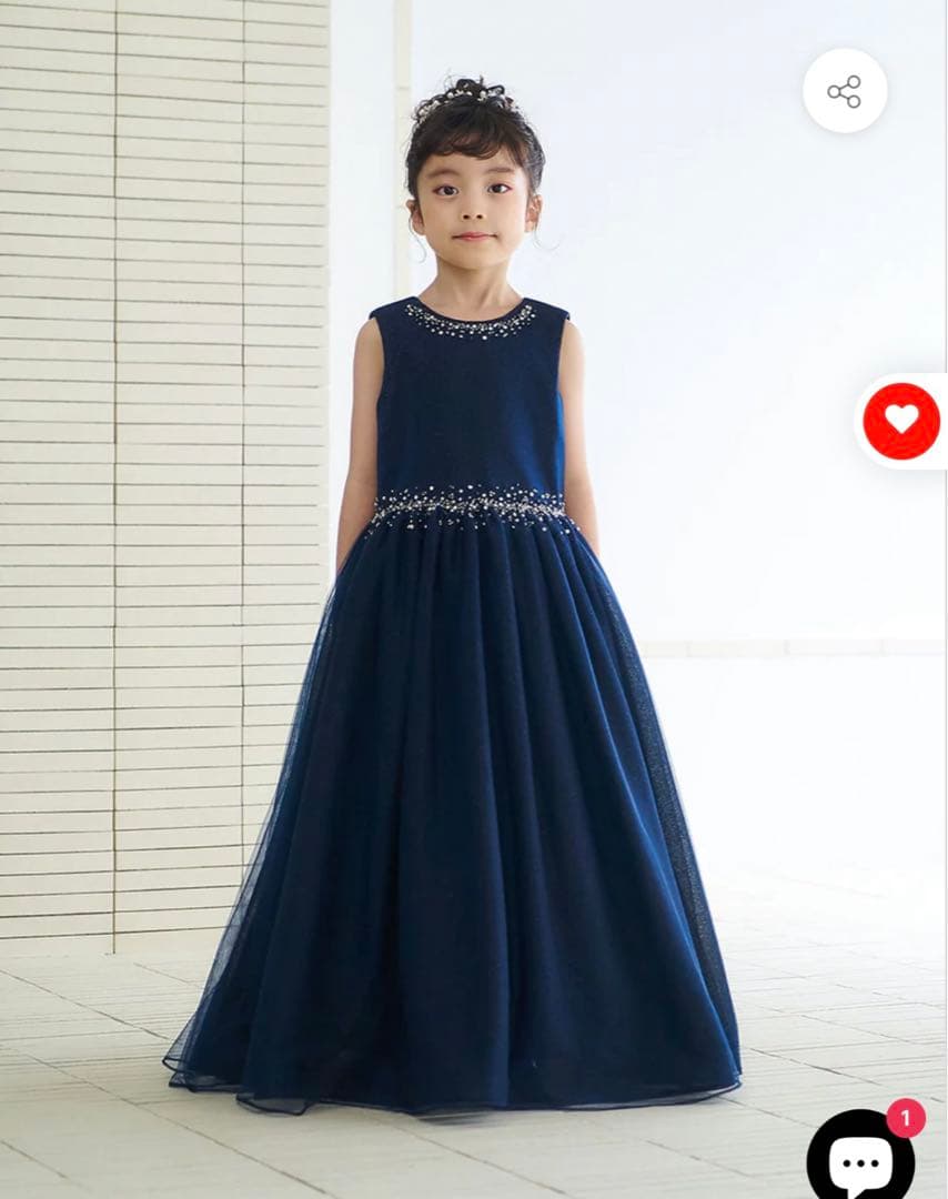 子供ドレス ロングドレス 120 130発表会 tweed