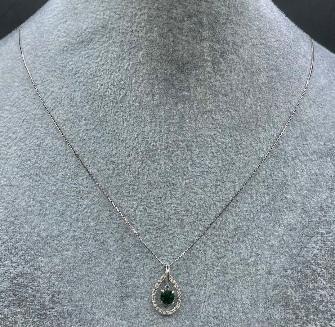 JB6★高級 トラピッチェエメラルド0.66ct D K18WG ヘッド 鑑付