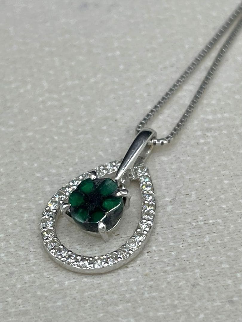 JB6★高級 トラピッチェエメラルド0.66ct D K18WG ヘッド 鑑付