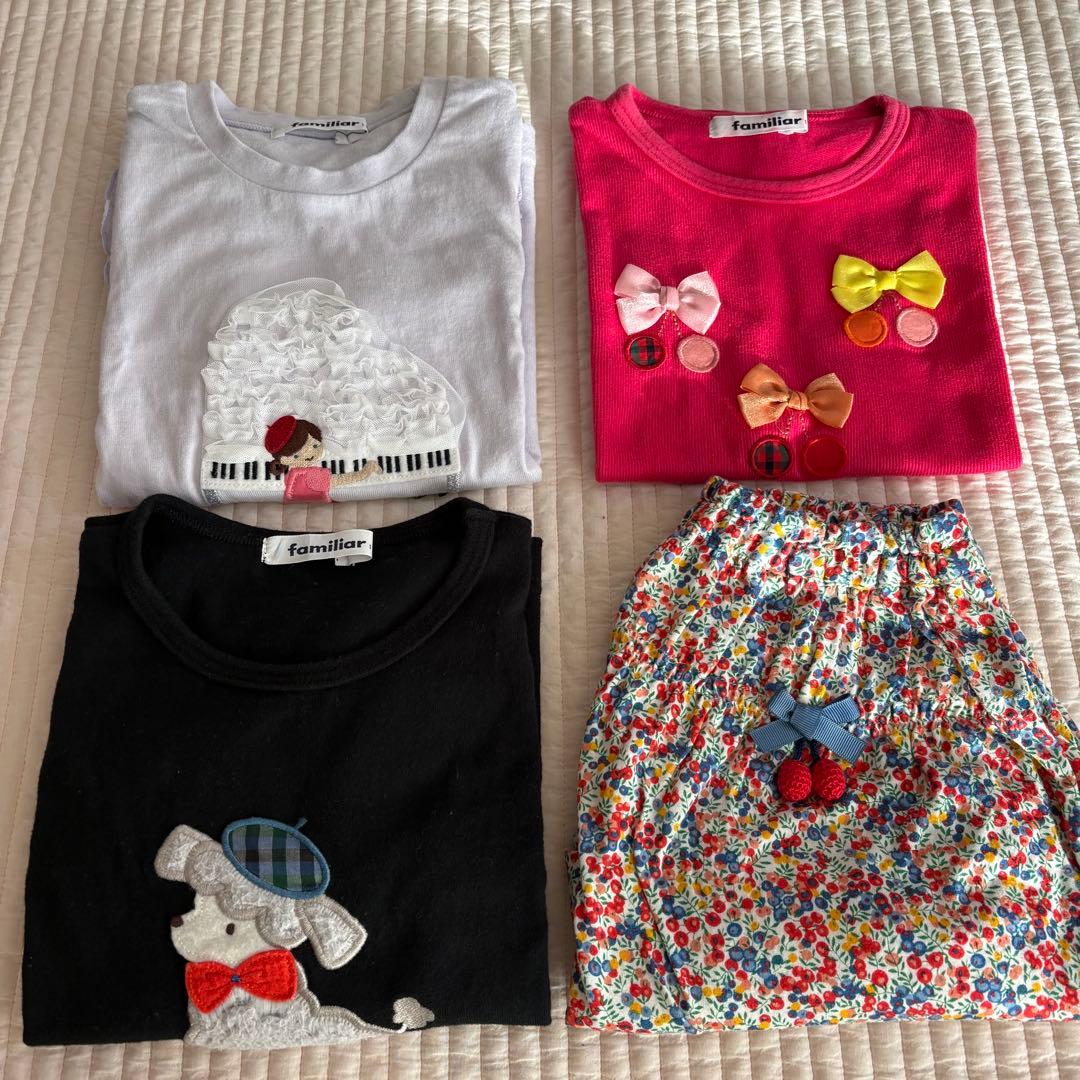 美品　ファミリア　Tシャツ・キュロット　110・100