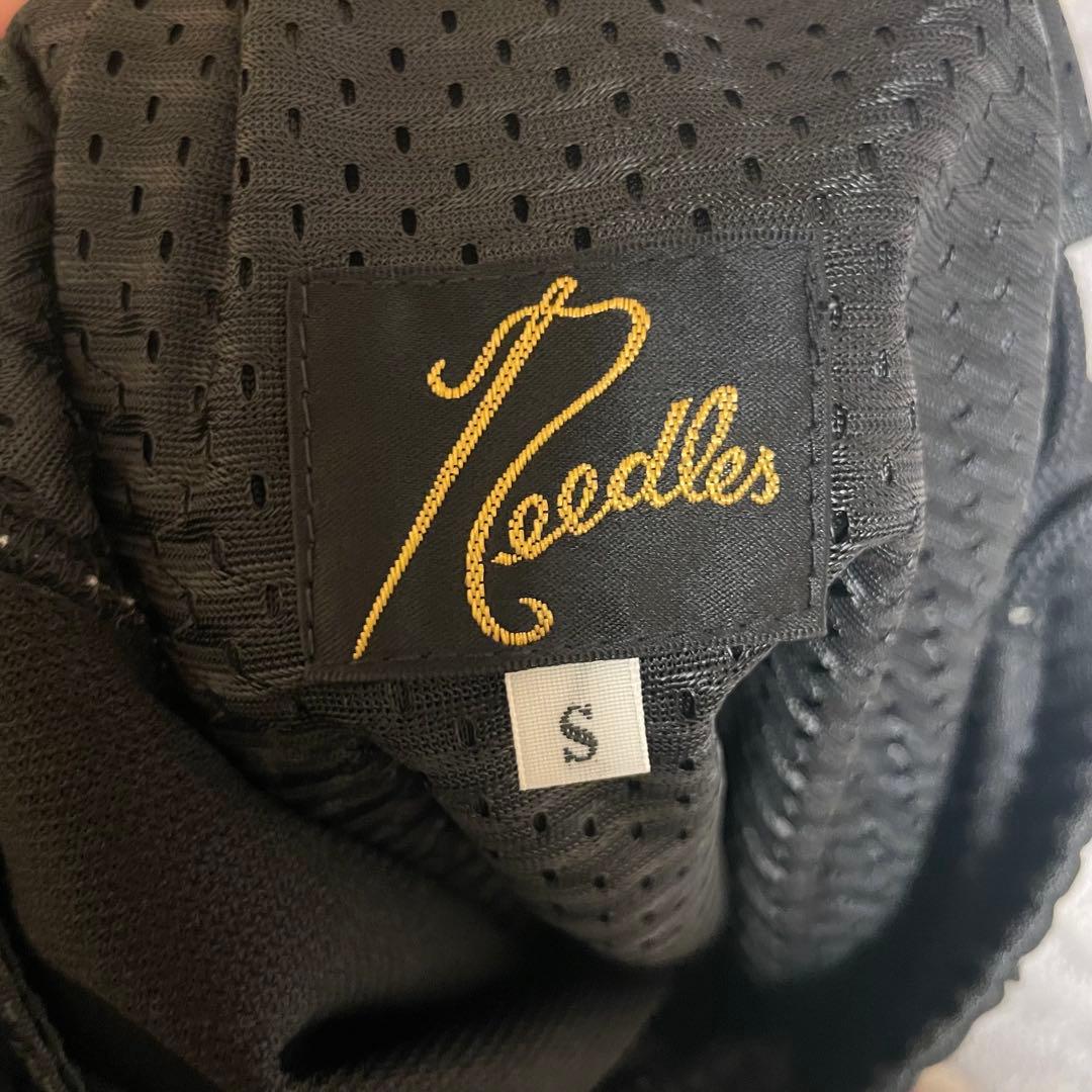 NEEDLES トラックパンツ ストレート ブラック×ピンク