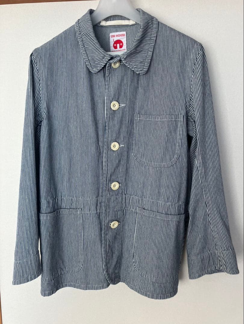 shimiTIN HOUSE ストライプ カバーオール